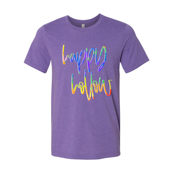 Happy Hollow Tie Dye Font Tee