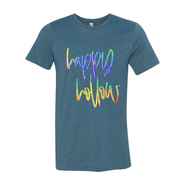 Happy Hollow Tie Dye Font Tee