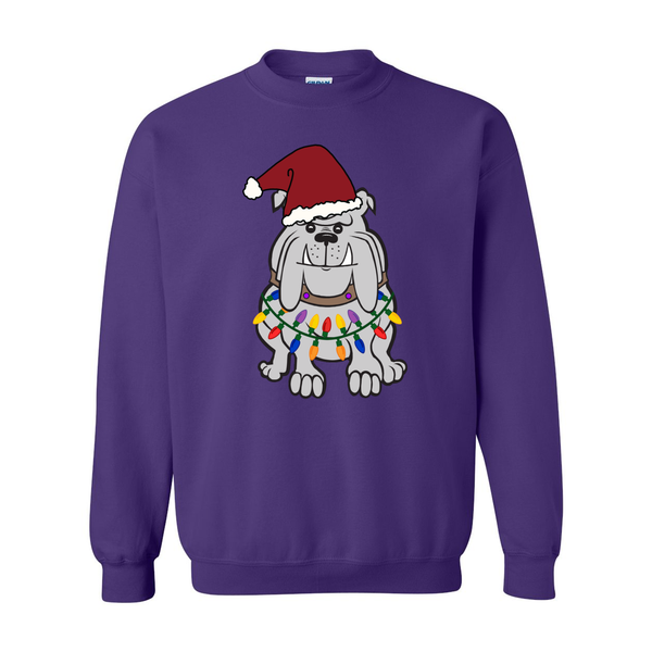 Bulldog in Lights Crewneck Sweatshirt