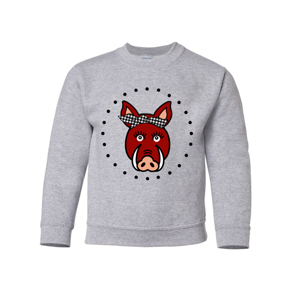 Lady Razorback Crewneck - YOUTH