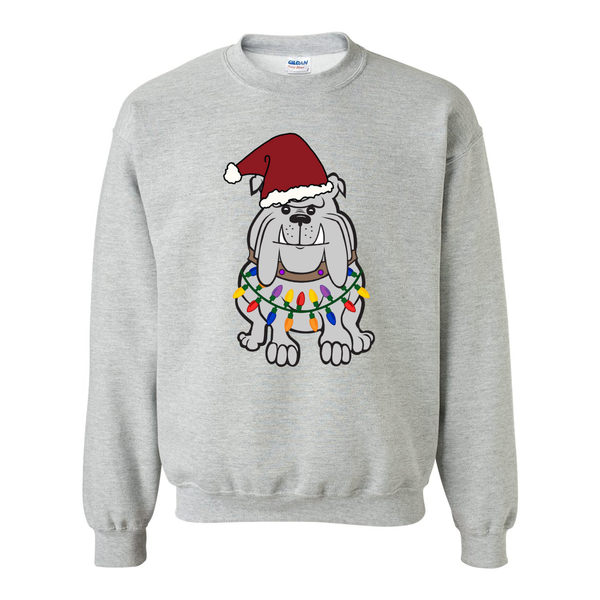 Bulldog in Lights Crewneck Sweatshirt