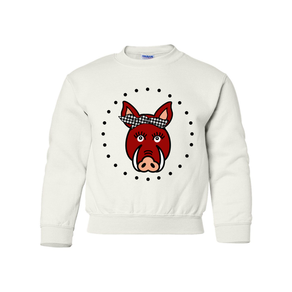 Lady Razorback Crewneck - YOUTH