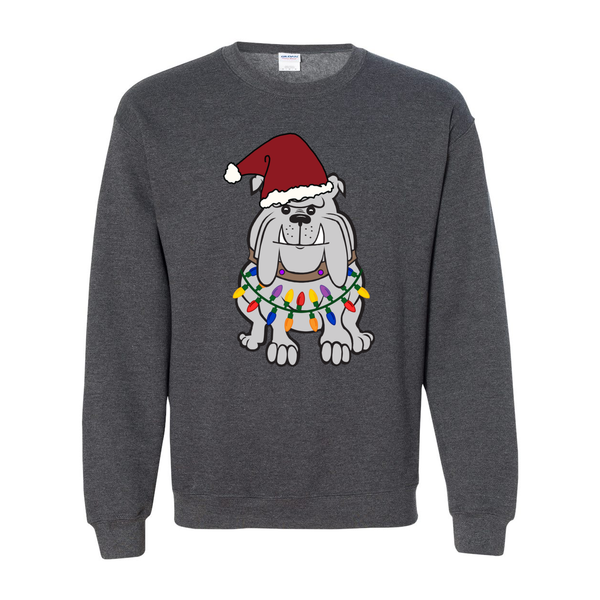 Bulldog in Lights Crewneck Sweatshirt