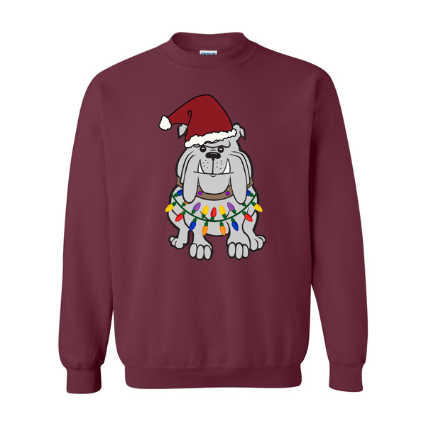 Bulldog in Lights Crewneck Sweatshirt