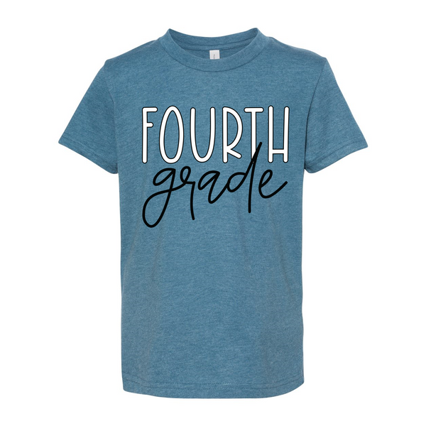 Fourth Grade YOUTH Block Script Tee