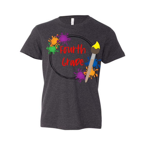 Fourth Grade YOUTH Splatter Paint Tee