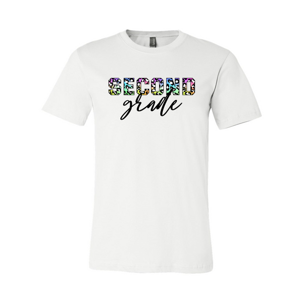 Second Grade Colorful Animal Print Tee