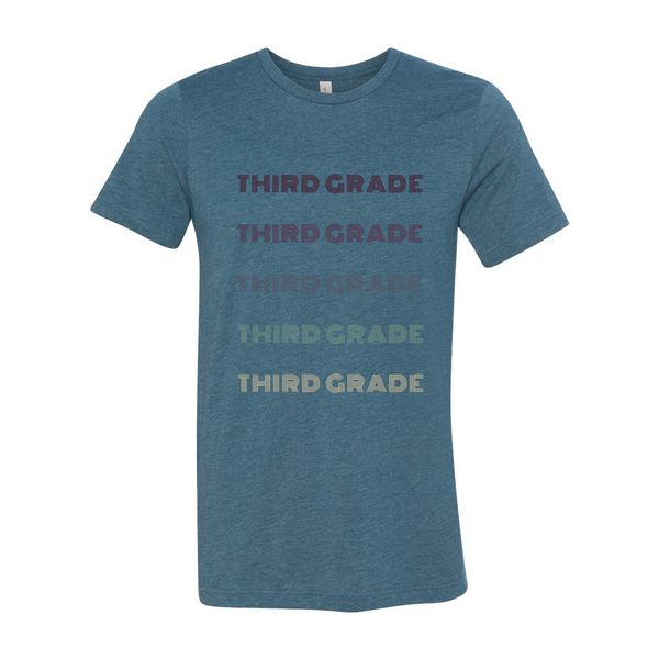 Third Grade Retro Font T-Shirt