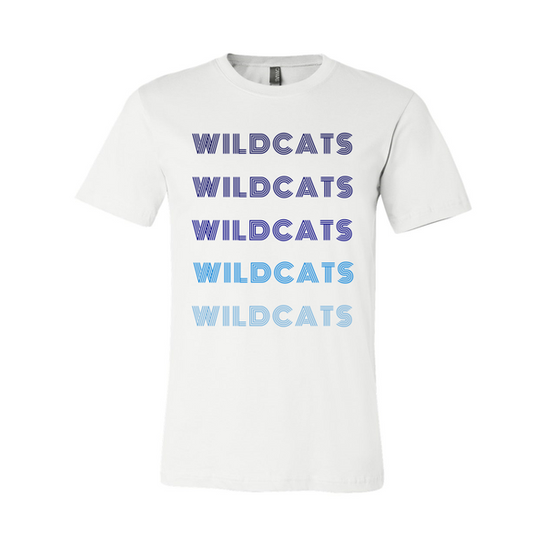 Wildcats Retro Font Monochrome T-Shirt