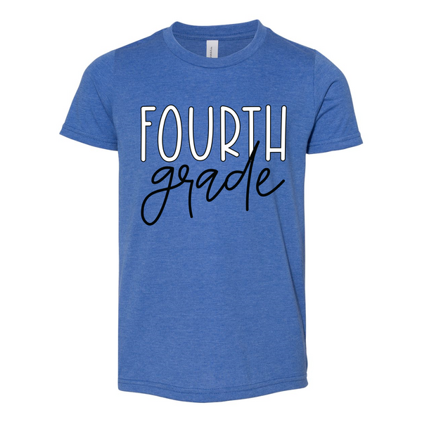 Fourth Grade YOUTH Block Script Tee