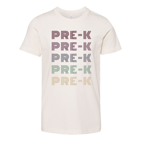 Pre-K YOUTH Retro Font T-Shirt