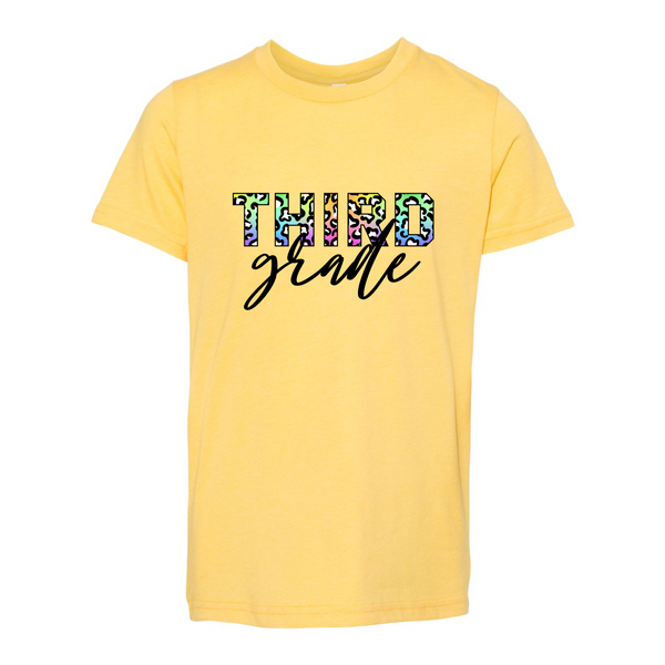 Third Grade YOUTH Colorful Animal Tee