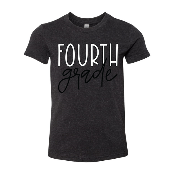 Fourth Grade YOUTH Block Script Tee