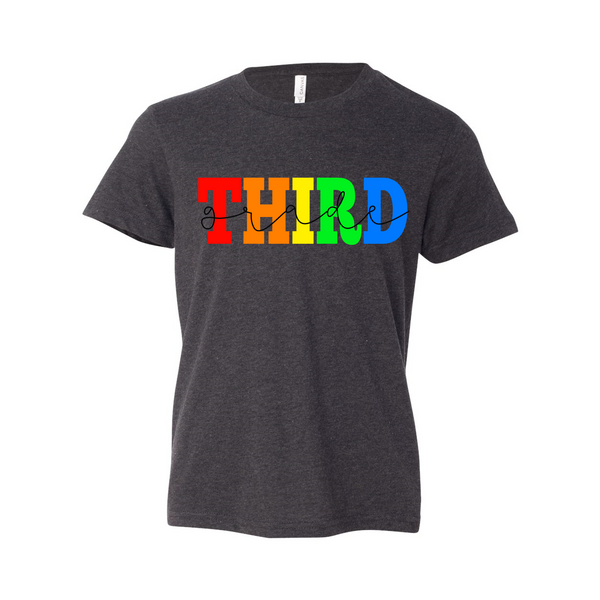 Third Grade YOUTH Rainbow Tee