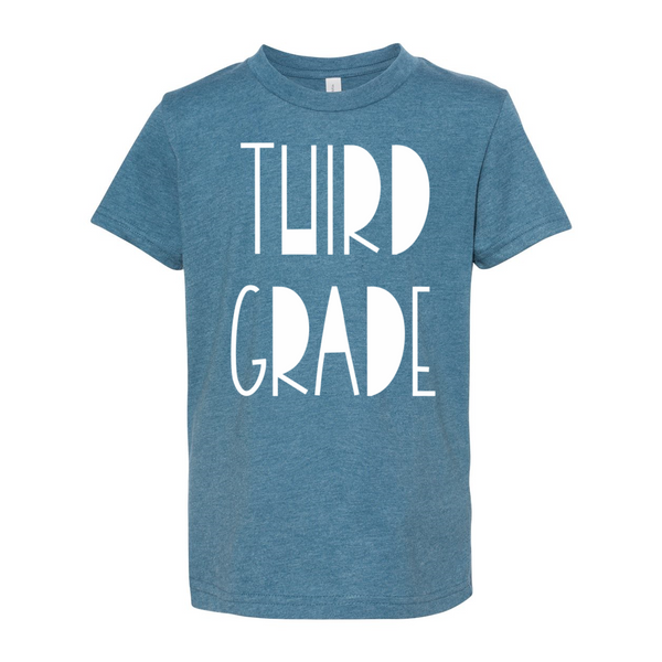 Third Grade YOUTH Funky Font Tee