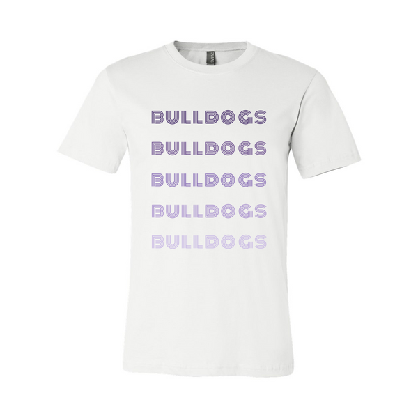 Bulldogs Retro Font Monochrome Soft Shirt