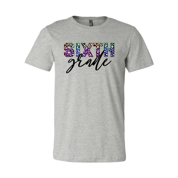 Sixth Grade Colorful Animal Print Tee