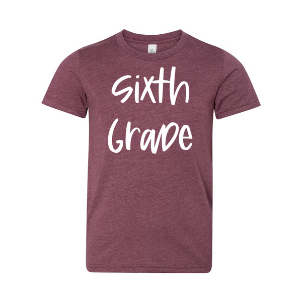 Sixth Grade YOUTH Script Soft Tee