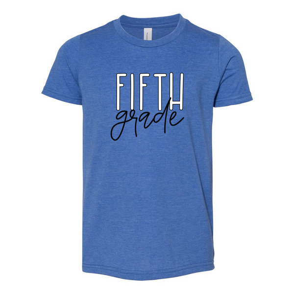 Fifth Grade YOUTH Block Script Soft Tee