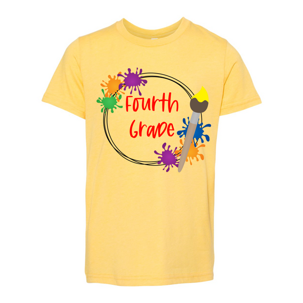 Fourth Grade YOUTH Splatter Paint Tee