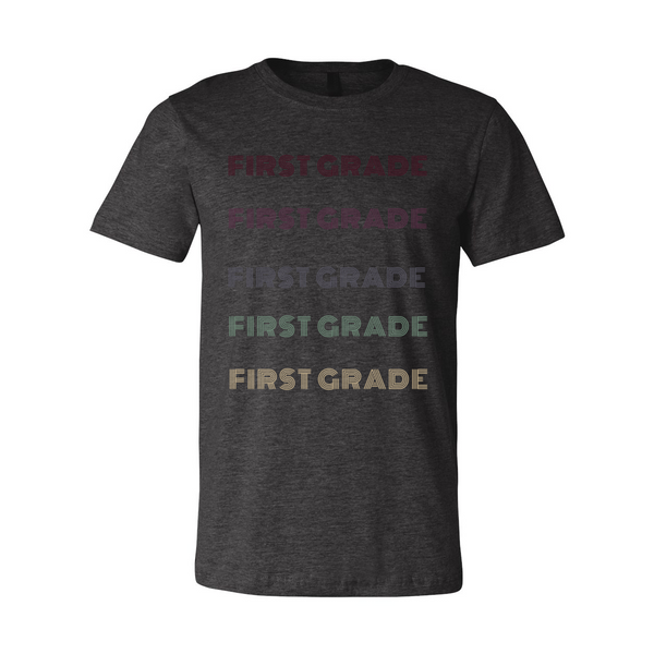 First Grade Retro Font T-Shirt