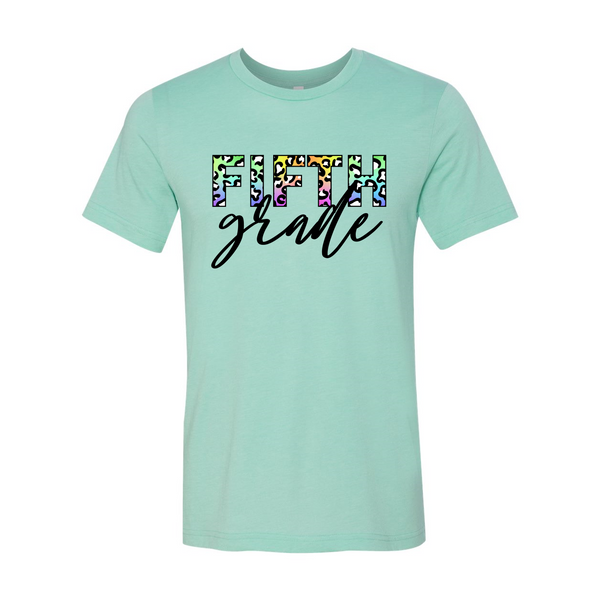 Fifth Grade Colorful Animal Print Tee