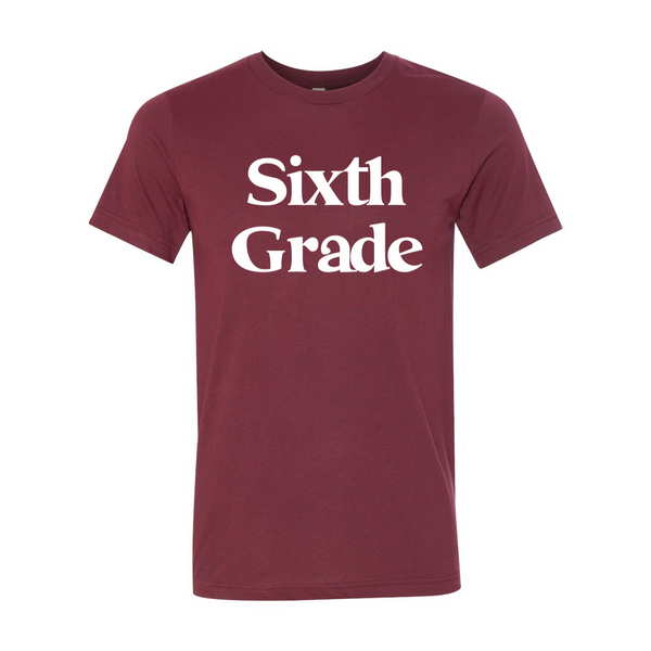 Sixth Grade Print Soft Tee