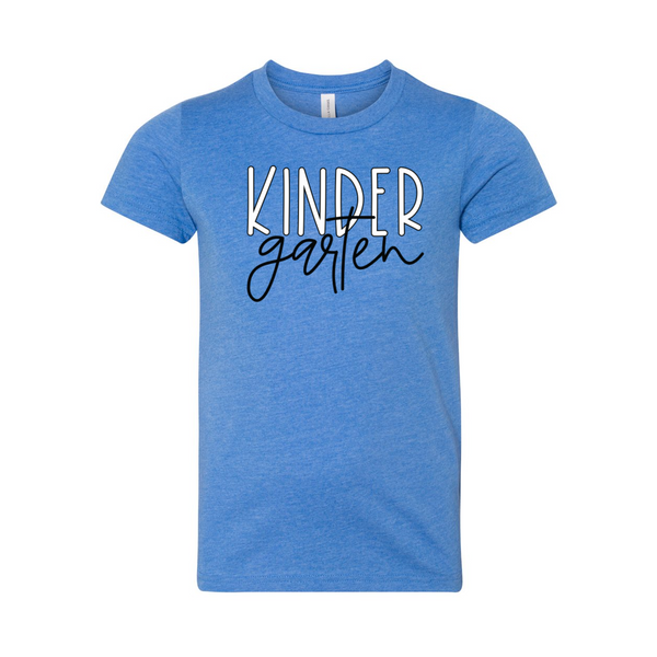 Kindergarten YOUTH Block Script Soft Tee