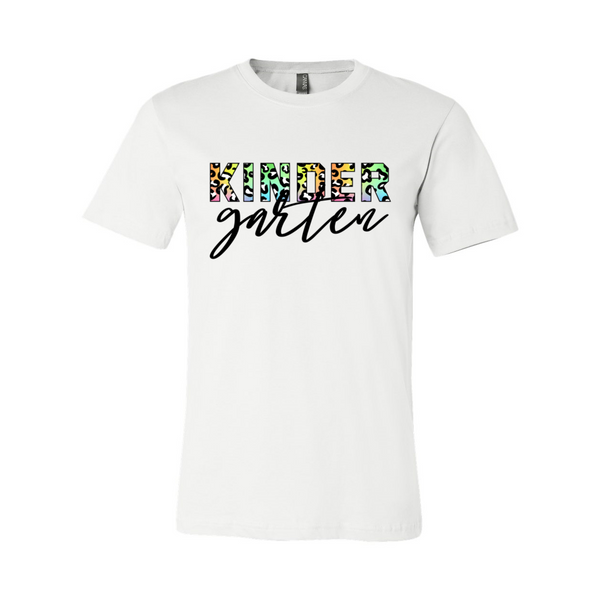 Kindergarten Colorful Animal Print T-Shirt