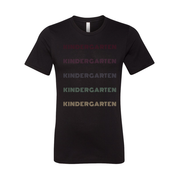 Kindergarten Retro Font T-Shirt