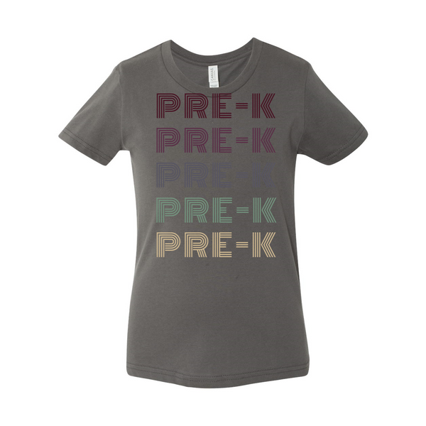 Pre-K YOUTH Retro Font T-Shirt