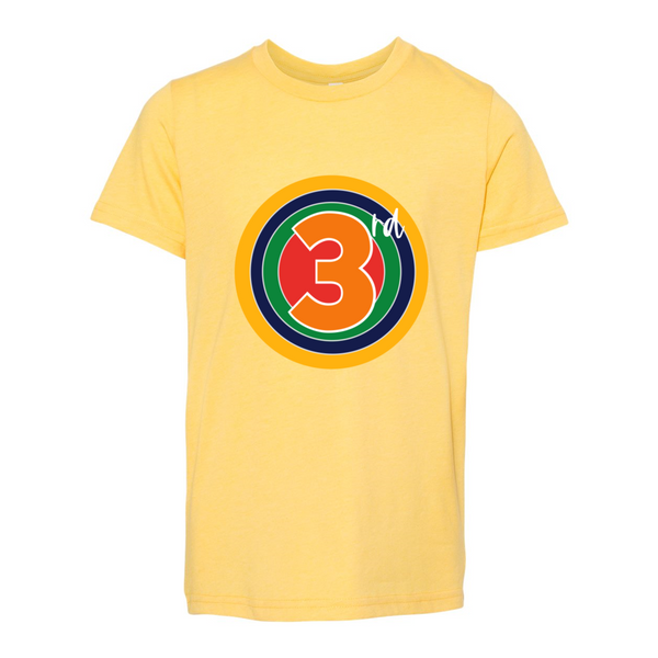 Third Grade YOUTH Rainbow Target Tee