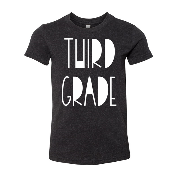 Third Grade YOUTH Funky Font Tee