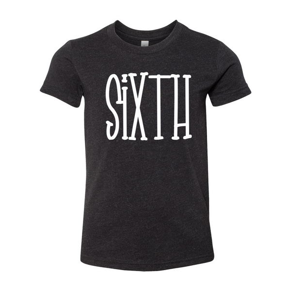 Sixth Grade YOUTH Tall Print Soft Tee
