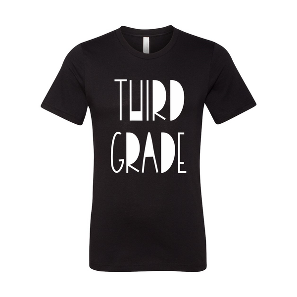 Third Grade Funky Font Tee