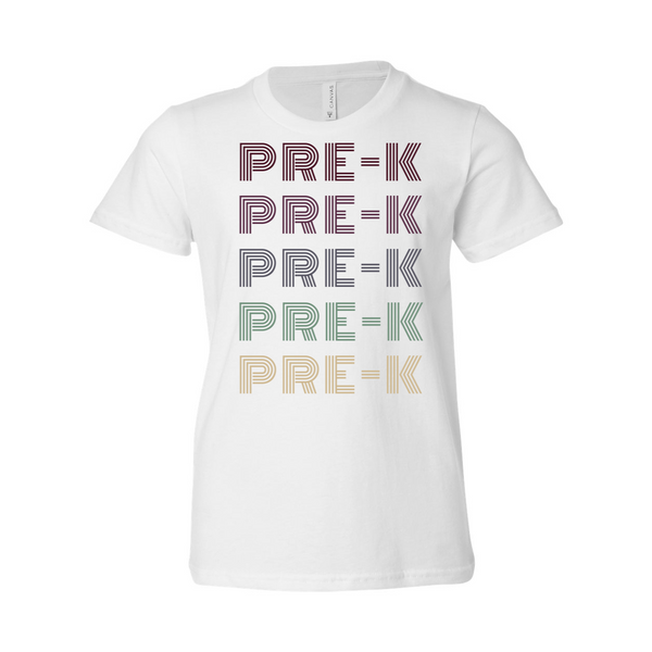 Pre-K YOUTH Retro Font T-Shirt