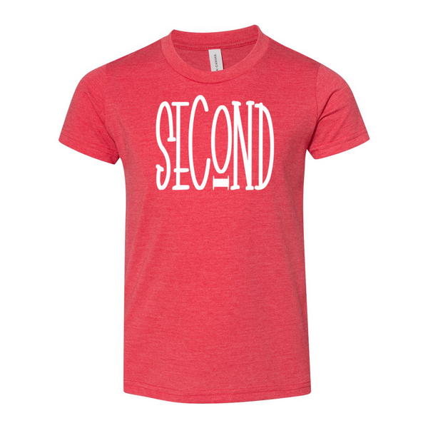Second Grade YOUTH Tall Print Soft Tee