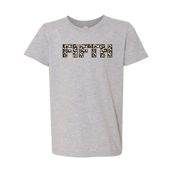 Fifth Grade YOUTH Leopard Soft Tee