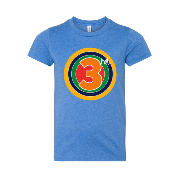 Third Grade YOUTH Rainbow Target Tee