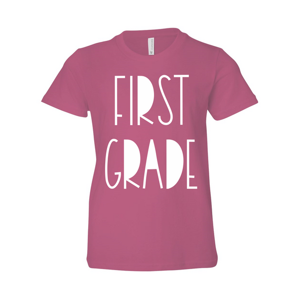 First Grade YOUTH Funky Font T-Shirt