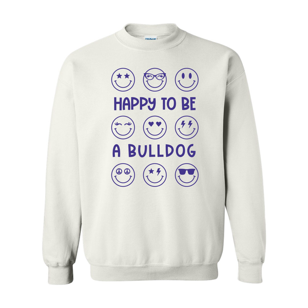 Happy Bulldog Crewneck Sweatshirt