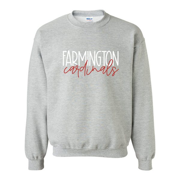 Farmington Cardinals Block Script Sweatshirt