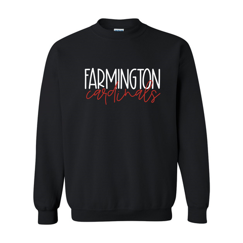 Farmington Cardinals Block Script Sweatshirt