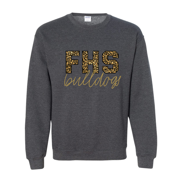 FHS Bulldogs Leopard Crewneck