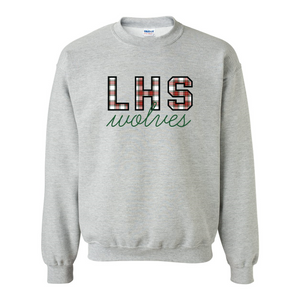 LHS Wolves Winter Plaid Sweatshirt