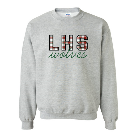 LHS Wolves Winter Plaid Sweatshirt