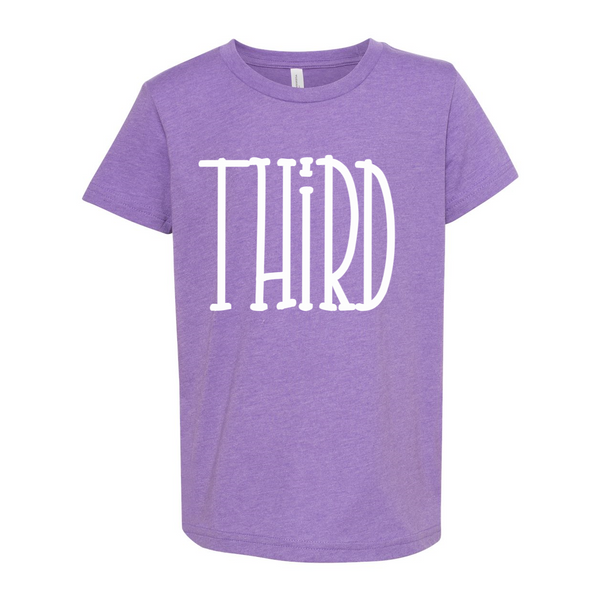 Third Grade YOUTH Tall Letters Tee