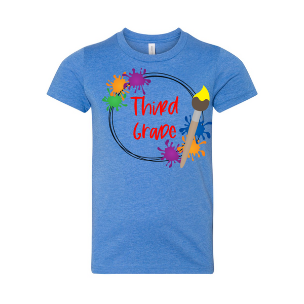 Third Grade YOUTH Splatter Paint Tee