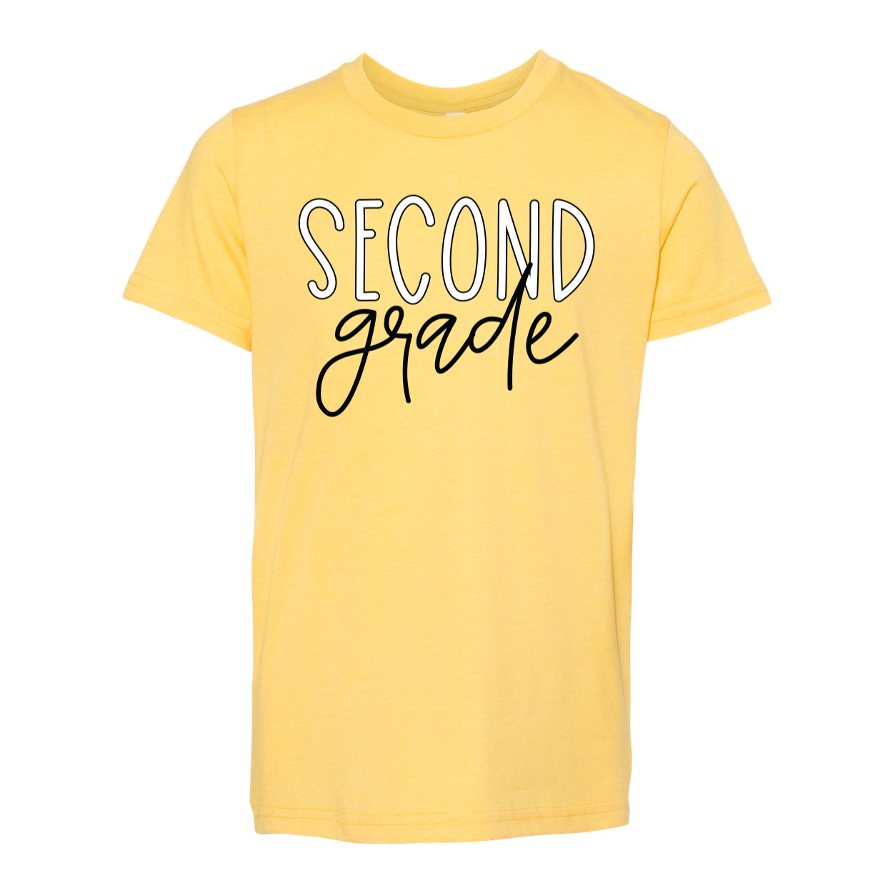 Second Grade YOUTH Block Script Tee