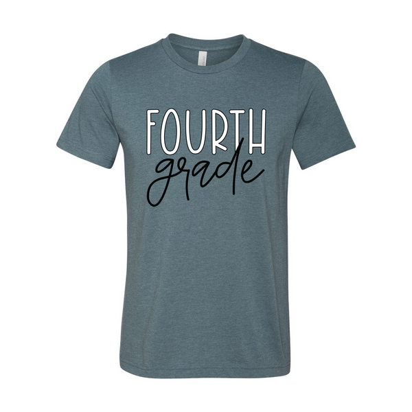 Fourth Grade Block Script Tee